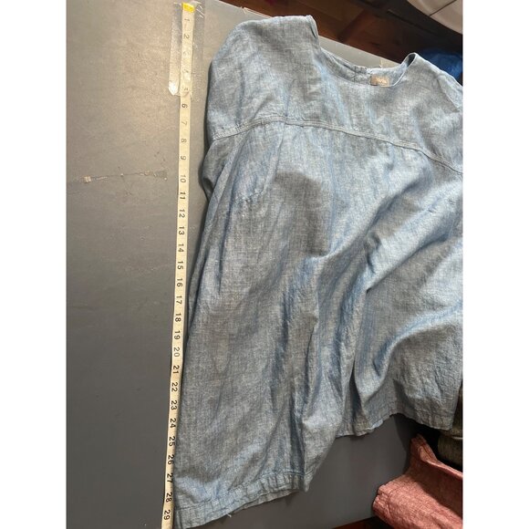 (2) Martha Stewart Linen Blend Blouses  3X Button-Back  Lagenlook Beach Resort - Picture 6 of 16